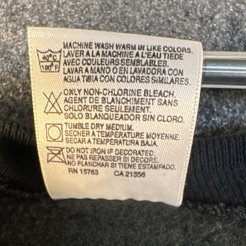 Hanes Womens Fleece Crewneck Pullover Sweatshirt Black L Santa Graphic (1312) - Picture 6 of 13